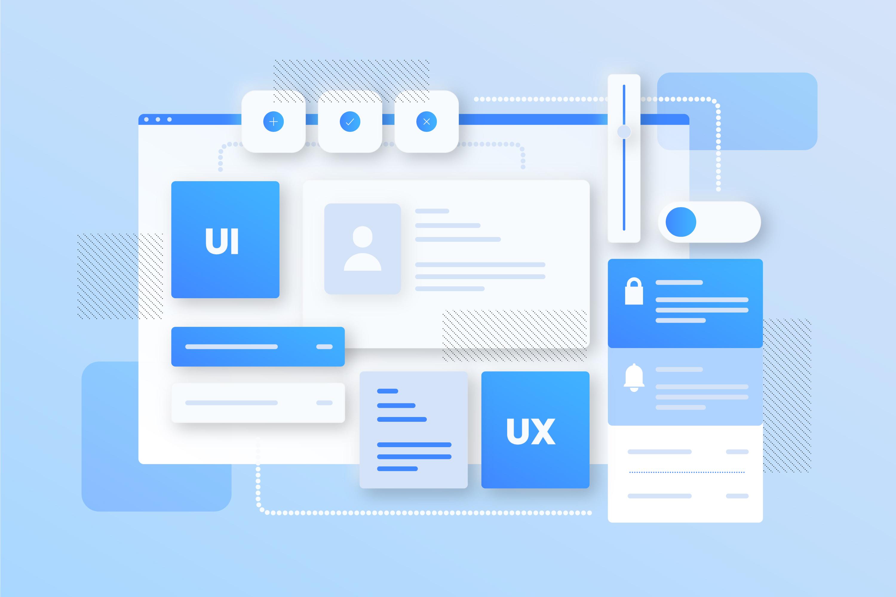 Разработка UX UI. UX background. UI UX background.